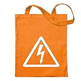 Kiwistar Achtung Hochspannung Tragetasche Baumwolltasche Stoffbeutel Umhängetasche Langer Henk