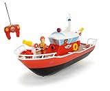 Dickie Toys RC Feuerwehrmann Sam Titan, funkferngesteuertes Boot mit verschiedenen Funktionen, Wasserspritze, inkl. Sam Figur, 29