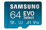 Samsung EVO Select 64GB microSDXC UHS-I U1 130MB/s Full HD Speicherkarte inkl. SD-Adapter (MB-ME64KA/EU)