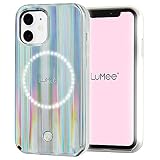 LuMee Halo by Paris Hilton – Holografische – beleuchtete Selfie-Schutzhülle für iPhone 12 Mini (5G), Vorder- und Hinterbeleuchtung – 5,4 Zoll – Holog