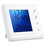 MKOJU LCD Digital-Indoor-Thermometer-Hygrometer-Raumtemperatur,hochpräzises Thermometer und Hygrometer mit Wecker-Hintergrundbeleuchtung