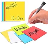 AZORIS PREMIUM® Beschreibbare Magnete für Whiteboard | 25 Stück Wiederverwendbar 10x10cm Bunte Magnetschilder zum Beschriften | Magnetkarten in 5 Farb