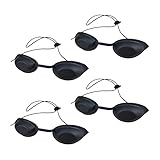 MoK 4 Stück Solarium Brille, LED Schutzbrille, UV Schutzbrille, Schutzbrille für UV-Schutz, Augen Schutzbrille UV, für LED Lichttherapie, IPL Haarentfernung, UV-S