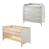 Schardt Kinderzimmer Set 3-teilig Miami Grey Bett, Kommode & Umbauseiten | 10 803 77 03