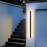 KTDT Moderne Lange Streifen Wandleuchten, IP65 wasserdichte Wandleuchte Outdoor Up Down Wandbeleuchtung LED 4000K Aluminium Wandleuchte Lichter für Treppenweg Flur Dekorativ,60