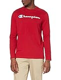 Champion Herren - Classic Logo Langarm T-Shirt - Rot, M