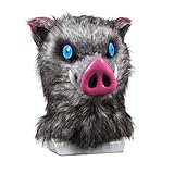 HYZH Japanische Anime Maske, Demon Slayer Inosuke Hashibira Maske, Anime Cosplay Persönlichkeit Maske, Halloween Japanische Maske Erwachsene Maskerade Party Kostüm Requisiten Persönlichkeit Zubehö