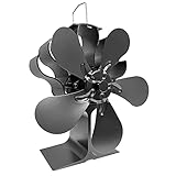 Kaminventilator, Wärmebetriebener Ofenventilator 5 Flügel Holzofen Lüfter Kaminlüfter Für Holz/Holzofen/Kamin-umw