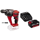 Einhell Akku Bohrhammer TE-HD 18 Li Power X-Change (Li-Ion, 18 V, 1,2 J, Bohrleistung in Beton 12 mm, SDS-plus-Aufnahme, LED-Licht, inkl. 4 Ah Akku und Ladergerät)