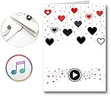 PlayMegram bespielbare Audio-Grußkarte mit USB-Anschluss und 128 MB Speicher, Für eigene Musik oder Sprachnachricht, Liebesgrußkarte,Valentinstag, Glückwunschkarte, Kreative Geschenkk