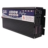 Pure Sinus Wave Power Inverter 2000W-4000W DC 12V / 24V bis AC 110V / 220V-Wandler mit Remote-Dual-Wechselstrom-Ausgänge LED-Anzeige, hoher Leistungswandler langlebig