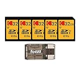 KODAK SDHC-Speicherkarte (32 GB, Class 10, UHS-I U1, mit Focus All-in-One USB-Kartenleser, 6 Stück)