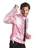 erdbeerloft - Herren Kostüm Party Shirt / Hemd mit Rüschen, Rosa, Größe 2XL