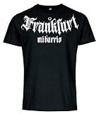 Mi Barrio, La Familia Frankfurt Casual Herren T-Shirt in schwarz, weiß, rot, grau und Camouflage (Schwarz, 3XL)