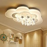 LED Deckenleuchte Glitzer-Stern Deckenlampe Kinderzimmerlampe Moderne Kinderlampe Jungen Mädchen Dimmbar Mit Fernbedienung Interior Schlafzimmer Lichter Wohnzimmer Decke Lampen,White 50