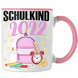 Trendation - Einschulung Mädchen Geschenk Schultüte Füllung Tasse Schulstart 1. Schultag Schuleinführung Schulanfang Geschenkidee 2022 Schulkind (Rosa)