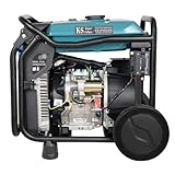 Könner & Söhnen KS 8100iE G LPG/Benzin-Inverter-Generator, stromerzeuger 8000 W,1x16 A (230 V),1x32 A (230 V),2 USB-Anschlüsse, inverter stromaggregat mit Kupferwicklung, notstromaggregat gas - EURO V