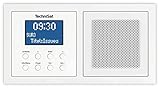 TechniSat DIGITRADIO UP 1 - DAB+ Unterputzradio zur Anbringung in jeder Doppel Unterputzdose (DAB, UKW, Bluetooth-Empfang, dimmbares LCD-Display, Wecker, Sleeptimer, 2 Watt RMS, Equalizer) weiß