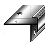 Laminat-Treppenkante / Winkelprofil, Einfasshöhe 8,5 mm, 33 mm breit, Aluminium eloxiert, geb