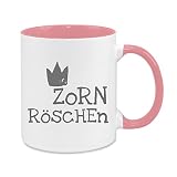 Zornröschen - hochwertiger Keramik-Kaffeebecher - Cups by t? - Kaffeetasse - Spruchtasse - Tasse mit Spruch - Geschenk