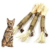 TUAKIMCE Katzenminzen Sticks, 3 Stück Matatabi Katzen Kauhölzer, Katzenminze Spielzeug Reinigung Stock Matatabi Katzenspielzeug Reinigung Zähne Natürliche Katzensticks Kausticks S