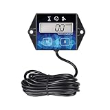 Digitaler Betriebsstundenzähler Drehzahlmesser, Wartungserinnerung, Batterie austauschbar für ZTR Rasenmähertraktor Generator Marine Außenborder ATV Motor Schneemob