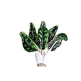 JJYGKSG Emaille Kohl Gemüsebrosche Strass Brosche Damen Kleidung Brosche Schmuckbrosche (Metal Color : 1)