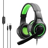 AZOPINBRE Kopfhörer Qwee. Kopfhörer mit Mikrofon Hi-Fi Lde Glow Gaming Headset for PC PS4 X. -Box One. (Color : 1)