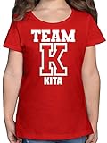 Kindergarten Geschenk Outfit - Team K - Kita - 140 (9/11 Jahre) - Rot - Fun - F131K - Mädchen Kinder T-S