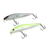 Zanderfang Zander Wobbler zum Zanderangeln, flachlaufend, 2 Stück, TAUMLER 11cm | 14,5g | Silber-schwarz + neon-grü