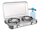 Campingaz Campingkocher Camping Kitchen 2, Gaskocher mit 2 x 2.000 Watt Leistung, mit abnehmbaren spülmaschinenfesten Topfrosten, praktisches und platzsparendes Desig