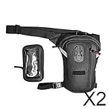 balikha 2X Frauen Taille Hüfte Bum Pack Motorrad Drop Bein Tasche Tank Bag Oxford S