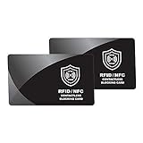 RFID Blocker Karte - NFC Schutzkarte - Störsender - Kreditkarten Schutz | Blockierkarten für Geldbörse, Cliphalter, Bankkarte, Ausweise, Reisepass | Geschenk für Frauen und Männer | 2 Stück