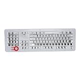104‑Tasten-Tastenkappen, strapazierfähige, angenehme Handgefühl Mechanische Tastaturkappen mit Kecaps-Abzieher für das Büro für Jungen für Zuhause für den Geschäftsmann für(Silber)