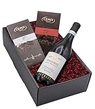 Geschenkset „Rosso Passo“ mit Wein und Schokolade in einem schönen Geschenkkarton | Italienischer Rotwein Rosso Passo & Französische Schokoladen in Präsentverpackung