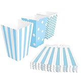 BangShou 60Stk Popcorn Tüten Candy Container Popcorn Box Partytüten für Popcorn Salzstangen und Candybar (blau)