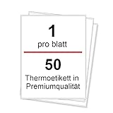 Etiketten Selbstklebend Bedruckbar Sticker Aufkleber A4,1 pro Blatt, 50 Blatt, 210 x 297 mm selbstklebende, matte Adress-Mailing-Druckeretiketten für Inkjet-Laser-A4-Druck