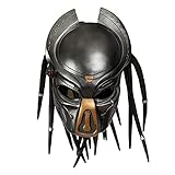 Funmix Halloween Predator Maske Helm, Kopfbedeckung aus Naturlatex Harz Alien Cosplay Helm Kostüm Kostüm Maskerade, Party Cosplay Requisiten Zubehör Alien Maske Geschenk