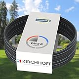 KIRCHHOFF Wasserleitung für Gartenbewässerung 25 mm x 50 m | PE Rohr für Sprinklersystem | Verlegerohr HDPE | DVGW | Trinkwasserleitung | Made in EU, schwarz, 50