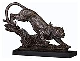 Desktop-Skulptur Tiger Statue Wildtier Skulptur Kunst Dekoration Bronze Handwerk Dekoration Technologie Dekoration Bürozubehör Fig