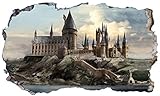 Chicbanners Harry Potter Hogwarts Castle 3D Magic Window V600 Wandtattoo, selbstklebend, Größe 1000 mm breit x 600 mm tief (groß)