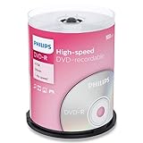 Philips DVD-R Rohlinge (4.7 GB Data/ 120 Minuten Video, 16x High Speed Aufnahme, 100er Spindel)