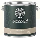 Lignocolor Wandfarbe Innenfarbe Deckenfarbe Kreidefarbe edelmatt 2,5 L (Champagne)