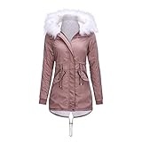 HHOP longweste Damen ärmellos Pullover Damen Winter warm Pullover Damen Winter warm Kariertes Hemd Damen Oversize Leichter daunenmantel Damen Weste Damen Damen Winterjacke mit Fell Winterjacke D