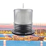 Marine Yacht Led Rundumleuchte Licht, Solarenergie Positionslichter Boot Batterie, Navigationslicht Boote, 2nm Ip65 Wasserdicht 360° Dauerlicht+Blinken Auto AnhäNger Weiß/rot/Grün,Weiß