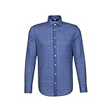 Seidensticker Herren Slim Langarm Cotton Linen Hemd, Beige (Beige 22), (Herstellergröße: 41)