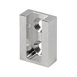 Gedotec Schrank-Rohrlager Edelstahl Kleiderstangen-Halterung - NANO | Schrankrohrhalter für eckige Schrankstange | Edelstahl matt gebürstet | 1 Stück - Kleiderstangen Befestigung für Wand-Montag