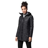 Jack Wolfskin Damen ATMOSPHERE COAT W winddichter Daunenmantel, black, L