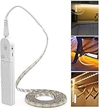 JINHH LED Under CABI Beleuchtung Bewegungssensor 10Ft Vier Modi Bett Treppe Kleiderschrank Lampenband Wasserdicht 5V USB LED Schrank Nachtlicht Streifen für Indoor Home Schlafzimmer Dek