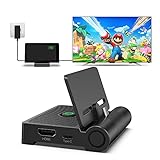 Switch TV Dock für NS Switch/Switch OLED, innoAura Switch Docking Station mit Faltbarem und Tragbarem Design, HDMI, Typ-C und USB 3.0 G